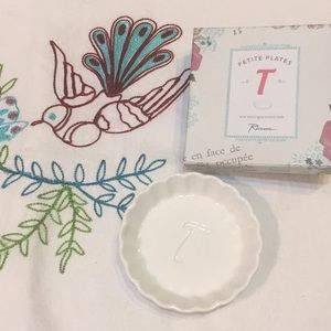 Adorable “T” ring dish received as a gift.